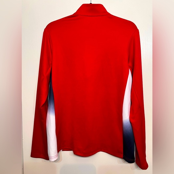 ANTIGUA Women’s Liberty Pullover in Dark Red w/Flag Design, size 2XL, NWT - Picture 2 of 6